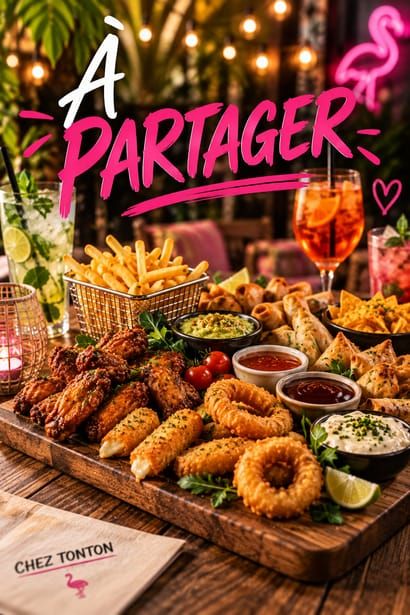 Planches et snacking à partager.