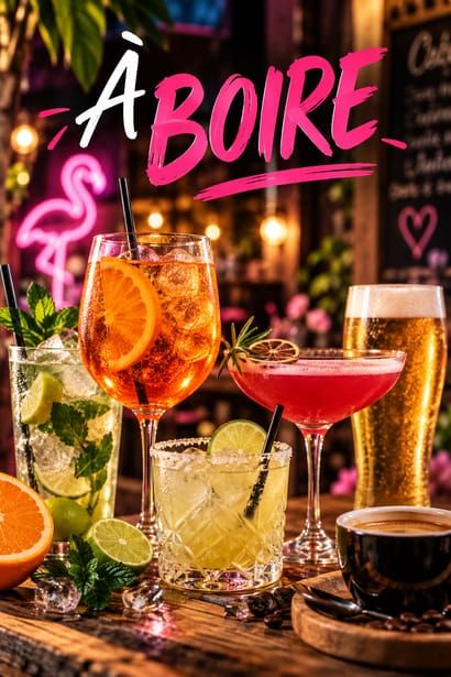 Cocktails, bières et cafés Chez Tonton.