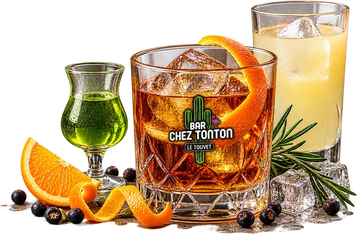 Whisky, pastis et jus de pomme à l’apéritif.